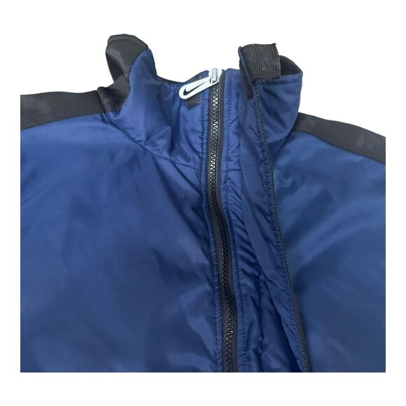 VTG 90s Nike Swoosh Pullover Jacket XXL Blue Black Coat Hong Kong Colorblock - Picture 5 of 14
